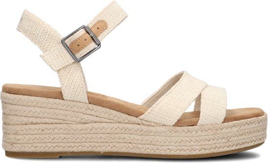 Toms Audrey Sandalen - Dames - Beige - Maat 42 - Sleehak - Canvas