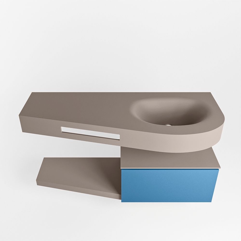 Mondiaz Riva Dulcet badkamermeubel rechts 120cm Smoke & Jeans