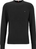 Tommy Hilfiger O-hals trui katoen met kasjmier - Pima Organic Cotton Cashmere - zwart (Black) - Maat: XXL