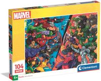 Clementoni Kinderpuzzel - 104 Stukjes - Superhelden vs Schurken - Puzzel Vanaf 6 Jaar