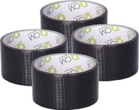 CM Duct tape - Zwart - 4 Rollen - 48mm x 10m