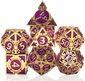 HOT Games Ayoyoe Dice Dobbelst.Set Metaal Goud/paars pijlen