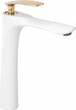 REA Orbit White/Gold High - Wastafelkraan - Wit/Goud