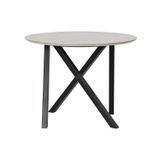 Fijalo DKD Home Decor Bijzettafel 65 x 65 x 49,5 cm Zwart Metaal Hout Lichtbruin