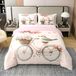 Coton Housse de couette Ensemble avec Rétro Vélo