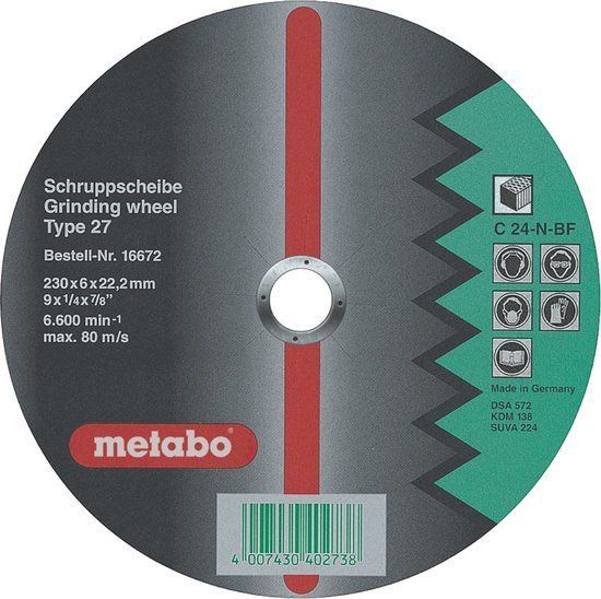Metabo accessoires Metabo Afbraamschijf Ø 230x6,0x22,2 steen Flexiamant super - 10 stuks