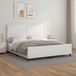 Maison Exclusive - Sommier avec tête de lit blanc 160 x 200 cm, simili cuir