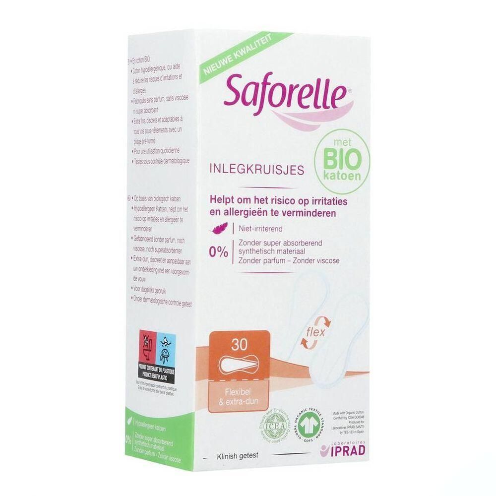 Saforelle® Saforelle® Inlegkruisjes met Bio Katoen 30 inlegkruisjes