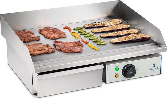 Royal Catering Elektrische bakplaat - 55 cm - Glad - 3000W - RCEG-55