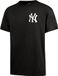 47 Brand 47 MLB New York Yankees, lichtgewicht T-shirt met korte mouwen, model "drop shoulder", zwart, maat L, voor heren