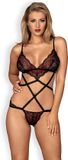 Obsessive Megies Teddy - Erotische lingerieset - Maat S/M - Rood