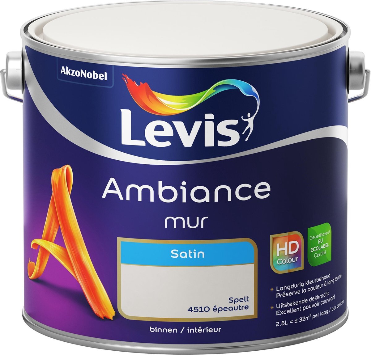 Levi's Ambiance Muurverf - Satin - Spelt - 2,5L