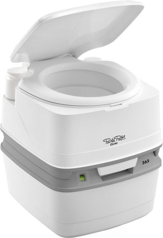 Thetford Porta Potti Qube 365 - White - Portable Toilet - 21L Waste Tank - 42cm Seat Height