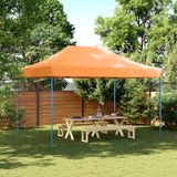 vidaXL Partytent, opvouwbaar, pop-up, oranje, 410x279x315 cm