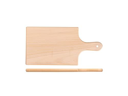 Home Tagliere in Legno con Manico 40x20cm, Marrone
