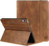 Rosso Element Hoes Geschikt voor Apple iPad Mini 6 / 7 | Book Case | Volledige bescherming | Elastische band | Sleep/Wake functie | Met Penhouder | Verstelbare standaard | Bruin