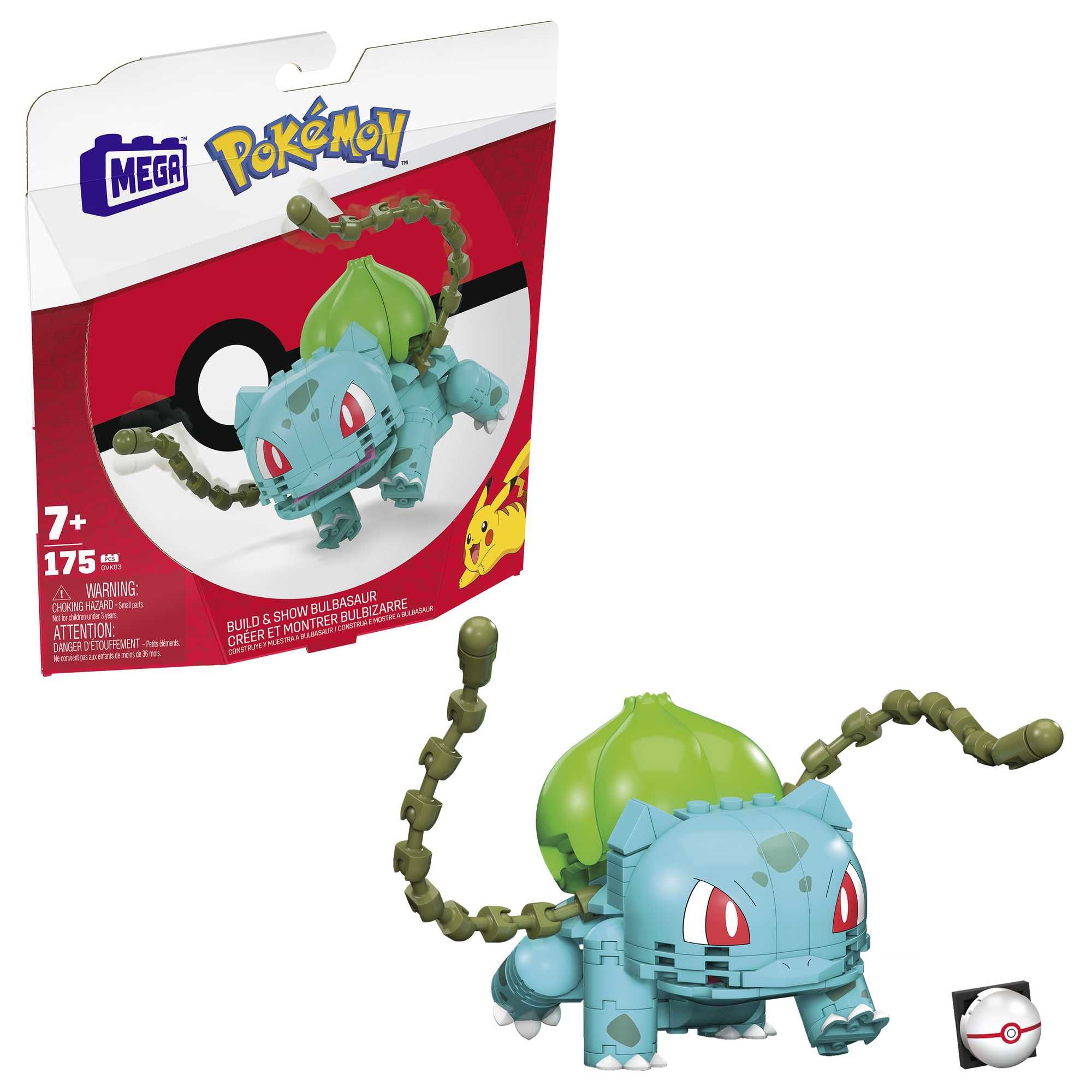 MEGA Pokémon Bulbasaur Building Set - 175 Pieces - Ages 7+