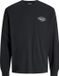 JACK&JONES JJMAKOTO TEE LS CREW NECK T-shirt Homme Noir Coton Taille S