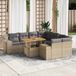Prolenta Maison Exclusive - Tuinset voor de tuin, 9-delig, met kussens, beige, gemaakt van polyrotan
