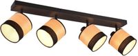 RL LIVE YOUR LIGHT REALITY BOLZANO - Spot - Zwart mat - excl. 4x E14 10W - Kap Houtlook