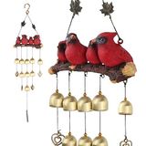 Gardenvy Kardinaal Vogel Wind Chime, Rode Vogel Bell Wind Chimes Outdoor Decoraties, Tuin Achtertuin Kerk Opknoping Decor, Rood