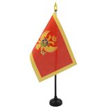 AZ FLAG Tafelvlag Montenegro 15x10 cm Polyester 100D Plastic Voet