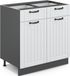 Vicco Fame-Line Keukenonderkast – 80 cm, WB Antraciet Wit Landhuis