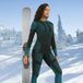 MEETWEE MEETYOO Thermo Ondergoed set voor Dames Naadloos - Thermobroek + Thermoshirt - Groente - M