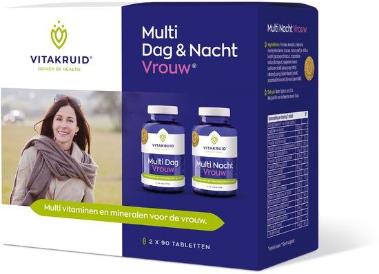 Vitakruid Multi Dag & Nacht Vrouw 180 tabletten