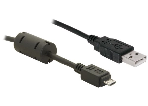 DeLOCK Cable USB 2.0 A to USB-micro B - 3m - Zwart