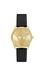 Guess Roxy dameshorloge, kwarts analoog, roestvrij staal, 36 mm, siliconen armband, zwart, 3 bar, kleur wijzerplaat: goud, GW0942L2