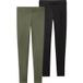 ESMARA® Leggings pour femmes, 2 pièces. (noir/vert, S(34/36))