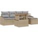 Maison Exclusive - Salon de jardin, 6 pièces. Beige et gris