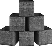 Songmics Boîtes de rangement – 33 cm – Set de 6 pièces – Mélange noir