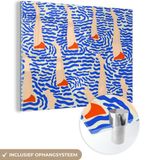 MuchoWow® Glasschilderij 80x60 cm - Acrylglas Schilderij - Been - Water - Vintage - Multicolor - Rechthoek