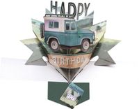Second Nature Pop Ups Happy Birthday Land Rover - 3D Pop-up Wenskaart
