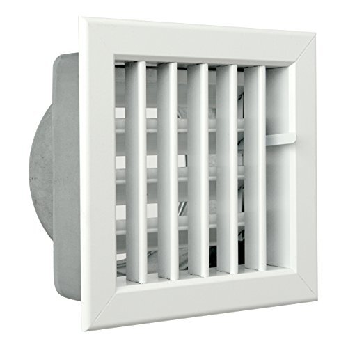 La Ventilazione GCSIB1615120 inbouwrooster voor haarden, aluminium, wit, 160 x 150 mm
