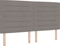 vidaXL Boxspringbed met hoofdeinde Taupe 180 x 200 cm Stof
