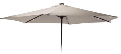 Garden Pro Parasol Ø 270 cm aluminium kleur Parasol Ø 270 cm aluminium kleur taupe - met LED verlichtingtaupe