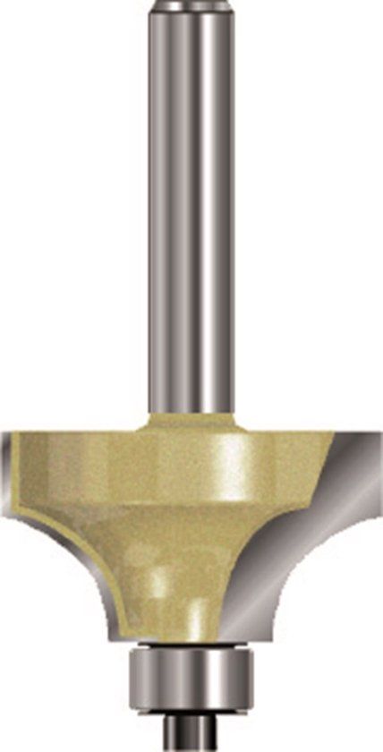 Rotec HM Kwartrondprofielfrees S=8,0 D=25,4 R=6,35 mt geleidelager
