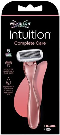 Wilkinson Sword Intuition Complete Care-scheersysteem pour femmes, Hydro-Boost-serum, 1 scheersysteem + 1 navulmesje