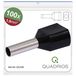 Quadrios 22C436 Dubbele adereindhulzen 1.5 mm² Deels geïsoleerd Zwart 1 set(s) Package