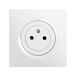 DEBFLEX Casual Evo - Prise Électrique 2P+T - Prise Murale 16A Complète Avec Puits Affleurant - Plastique - Installation Encastrée - Blanche - 76 x 76 x 38 mm