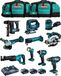 MAKITA Set MK1001 (DDF482 + DHR171 + DGA504 + DTD152 + DJV182 + DSS610 + DJR186 + DBO180 + DTM51 + DML802 + 3x 5,0Ah accu's + DC18RD lader + 2x LXT600 tas)