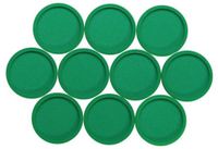 MAUL Magneet rond 10 stuks 2 kg kunststof Ferriet bruchsicher lackiert Ø 3.4 x 1.4 cm groen