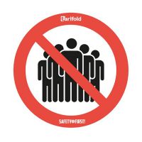 Tarifold zelfklevende waarschuwingssticker samenscholingsverbod (2 stuks)