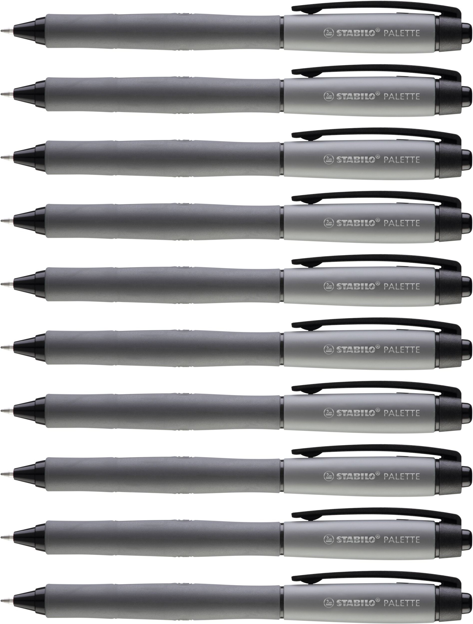 STABILO PALETTE Rollerball Pen - Black - Fine 0.4mm - Pack of 10