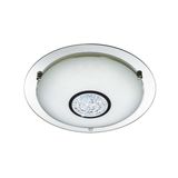 Searchlight Bathroom - plafonnier de salle de bains - Ø 42 x 9 cm - 18W LED inclus - IP44 - chrome