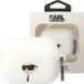 Karl Lagerfeld KLAPRUNIKH hoesje voor AirPods Pro - wit Siliconen Karl Head 3D