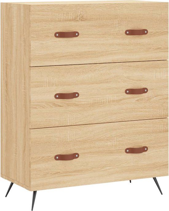 vidaXL Ladekast Sonoma Eiken Bewerkt Hout 69,5x34x90 cm